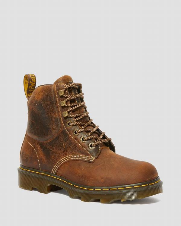 Dr Martens Pánské Pracovní Boty Crofton Hnědé Zelene, CZ-349502